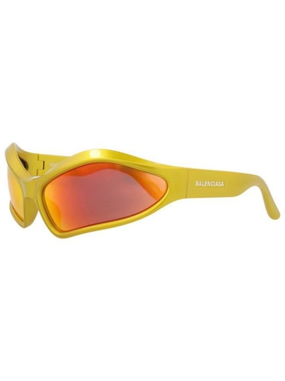 New Balenciaga Unisex Shield/Wrap Yellow Yellow Red Fashion Designer Sunglasses